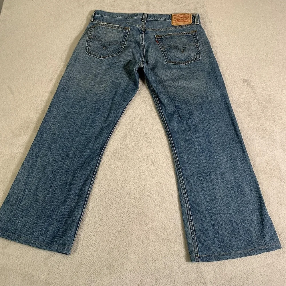 VTG Levis 527 Jeans Mens 33x27 (Tag33x30) Blue Medium Wash Low Rise Slim Bootcut